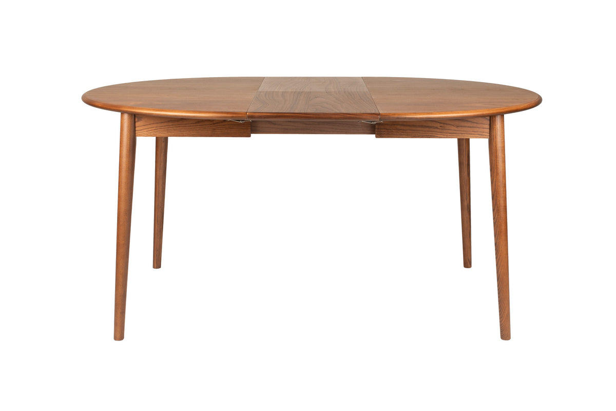 Twist Tisch rund 120/160 Nussbaum in Braun präsentiert im Onlineshop von KAQTU Design AG. Esstisch ist von Zuiver