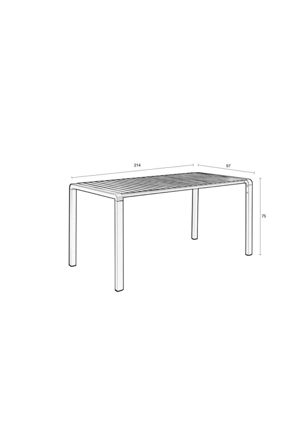 Gartentisch Vondel in Schwarz präsentiert im Onlineshop von KAQTU Design AG. Gartentisch ist von Zuiver