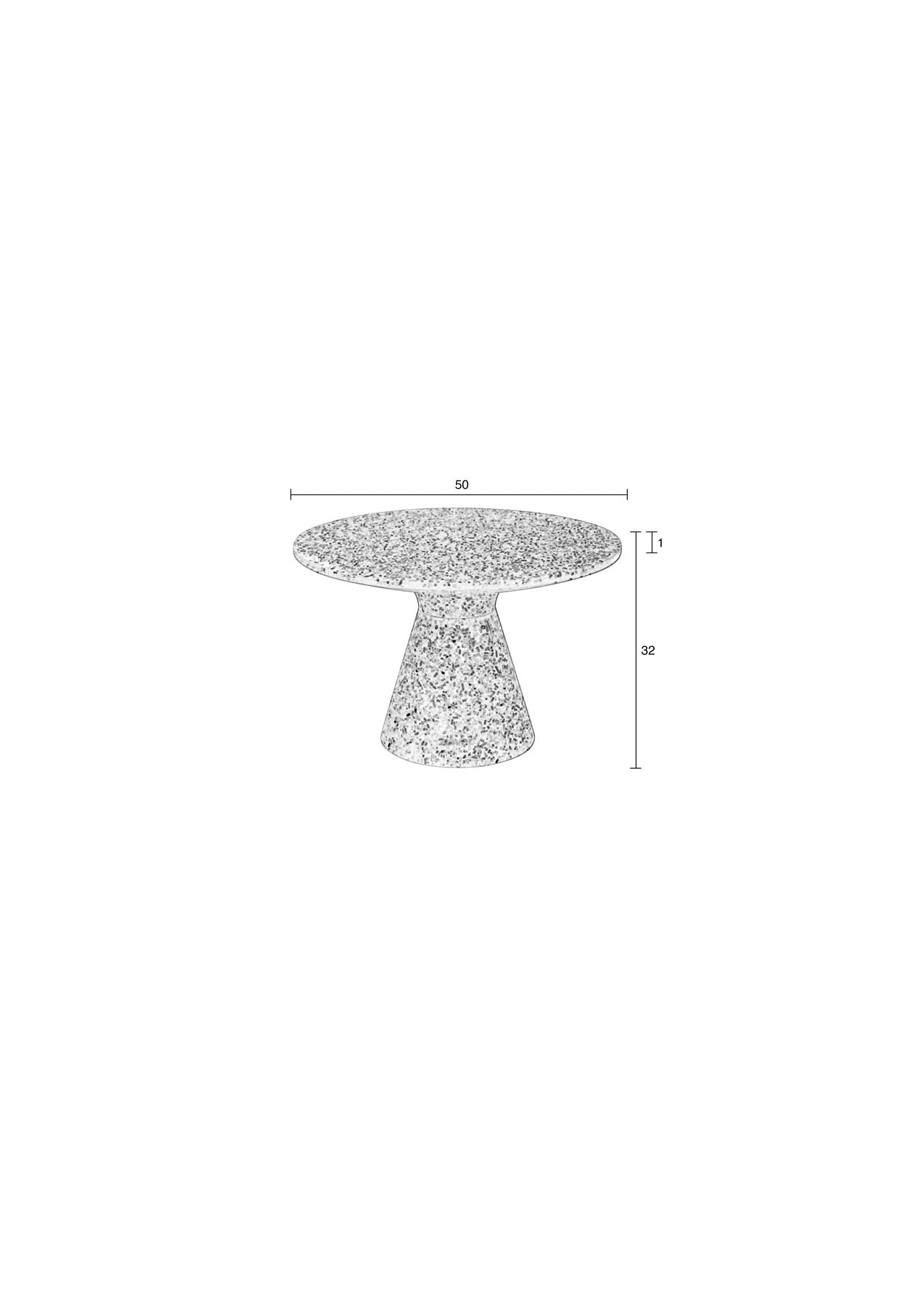 Beistelltisch Victoria in Weiss präsentiert im Onlineshop von KAQTU Design AG. Beistelltisch ist von Zuiver