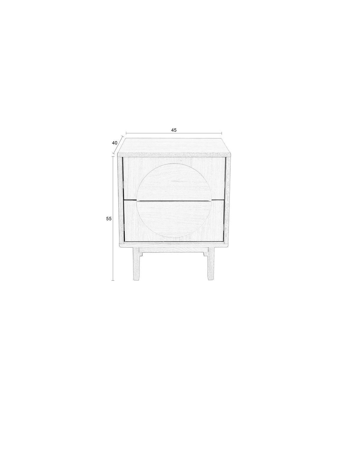 Beistelltisch / Bedstand Groove in Natural Oak präsentiert im Onlineshop von KAQTU Design AG. Beistelltisch ist von Zuiver