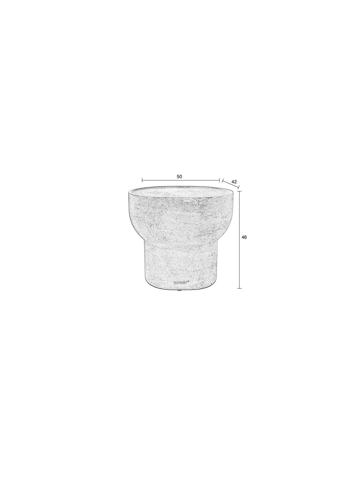 Edler Beistelltisch Oval in beige präsentiert im Onlineshop von KAQTU Design AG. Beistelltisch ist von Zuiver