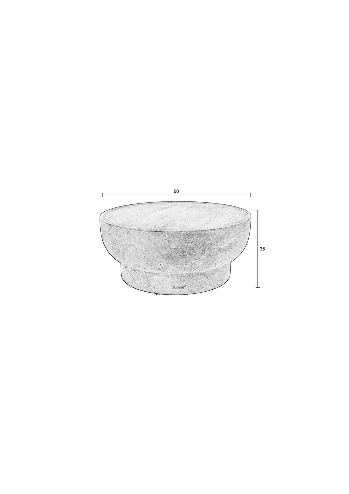 Edler Couchtisch rund in beige präsentiert im Onlineshop von KAQTU Design AG. Couchtisch ist von Zuiver