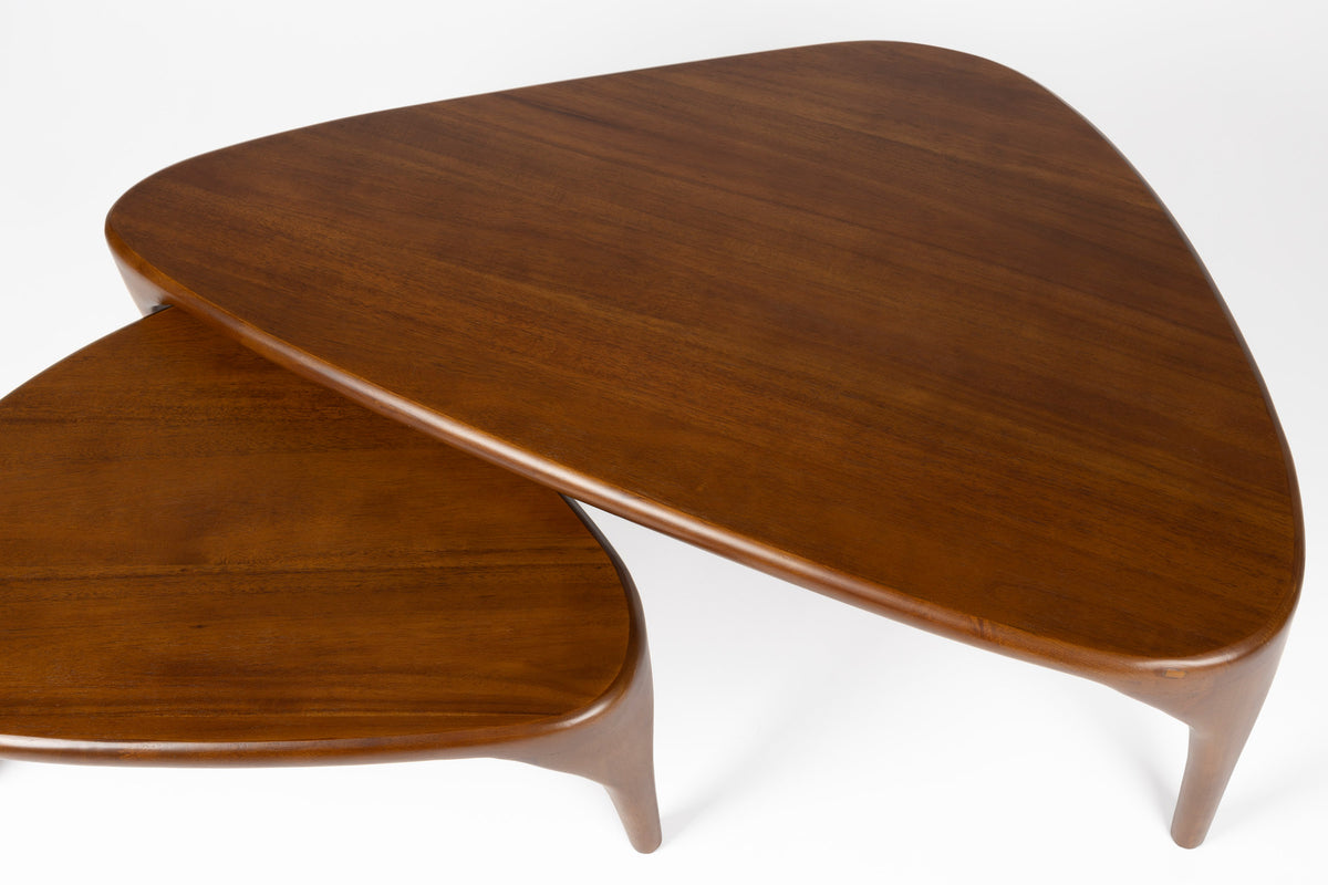 Isla Sofatisch 2er Set in Braun präsentiert im Onlineshop von KAQTU Design AG. Couchtisch ist von Zuiver