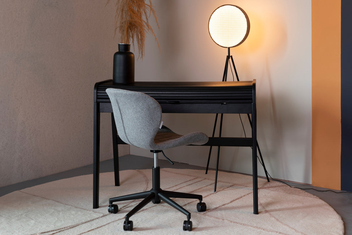 Bürotisch Barbier, Holzschreibtisch mit Beinen und ausziehbarer Arbeitsplatte