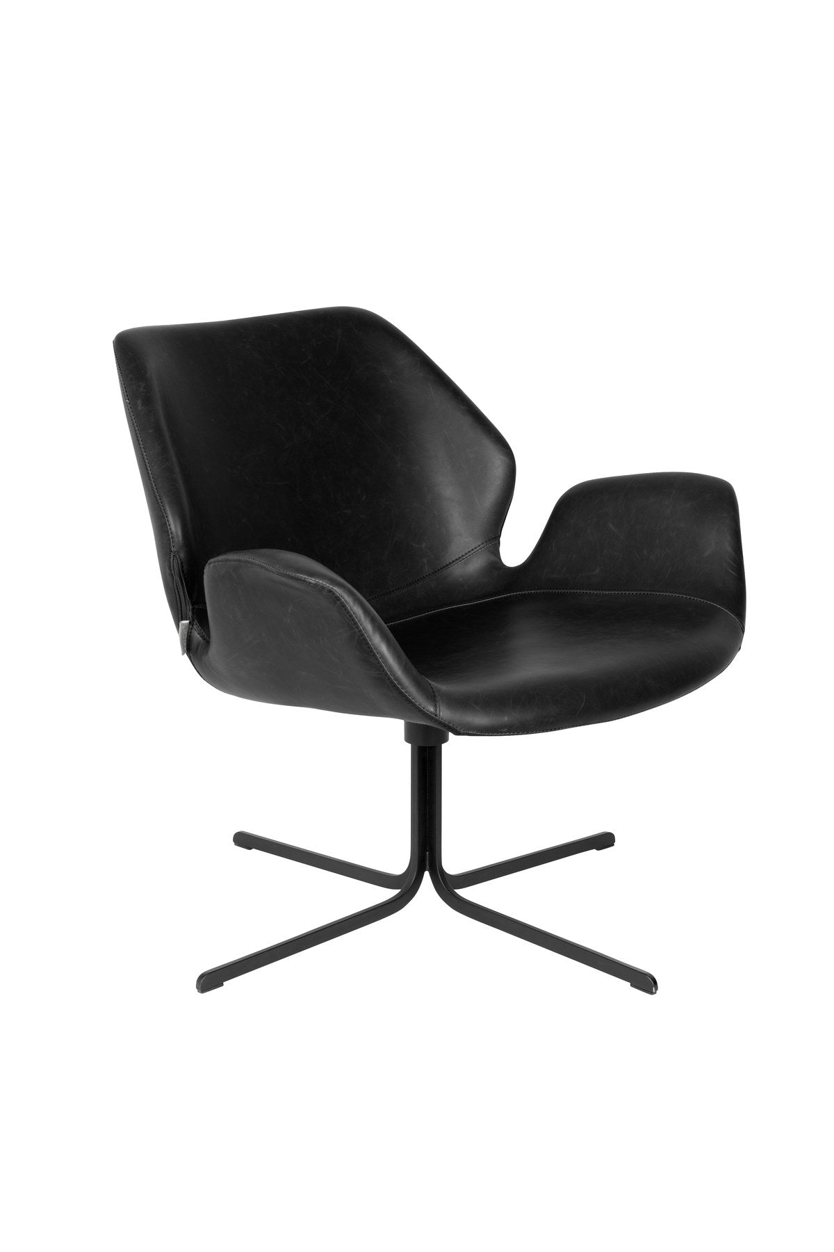 Lounge Sessel Nikki in Schwarz präsentiert im Onlineshop von KAQTU Design AG. Sessel mit Armlehnen ist von Zuiver