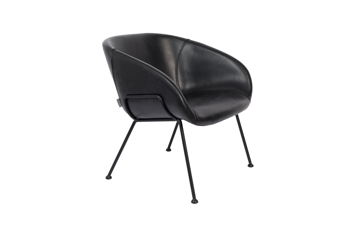 Lounge Sessel Feston in Schwarz präsentiert im Onlineshop von KAQTU Design AG. Sessel mit Armlehnen ist von Zuiver