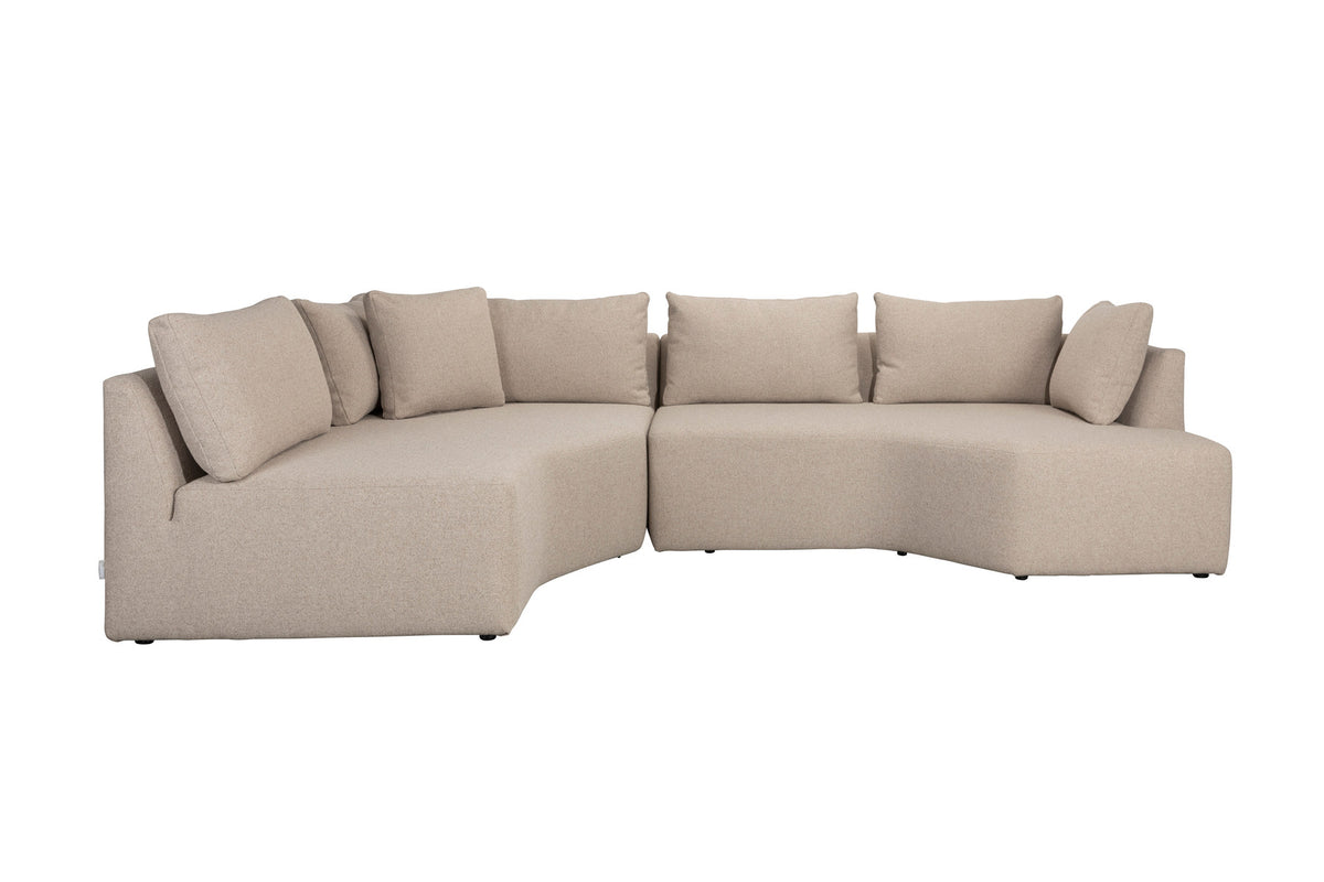Prosper Sofa Left in Cappucino präsentiert im Onlineshop von KAQTU Design AG. L-Sofa links ist von Zuiver