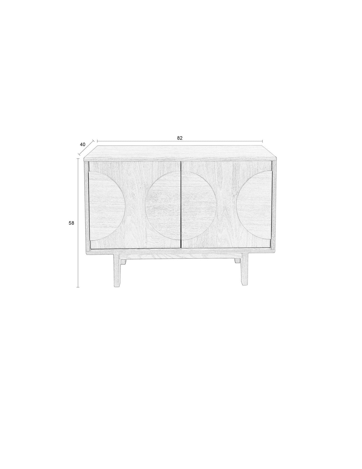 Sideboard Groove 2 Doors in Braun präsentiert im Onlineshop von KAQTU Design AG. Sideboard ist von Zuiver