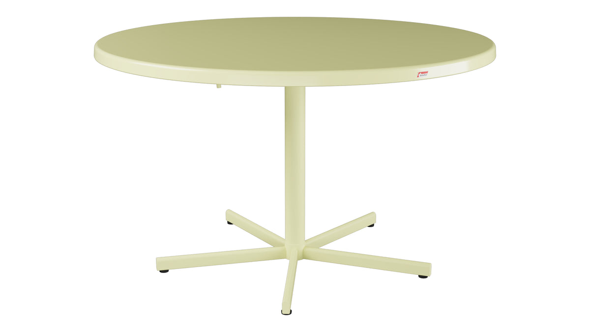 Bodensee Glasfaser-Gartentisch ø120 klappbar in Buchsbaumgelb präsentiert im Onlineshop von KAQTU Design AG. Gartentisch ist von Schaffner