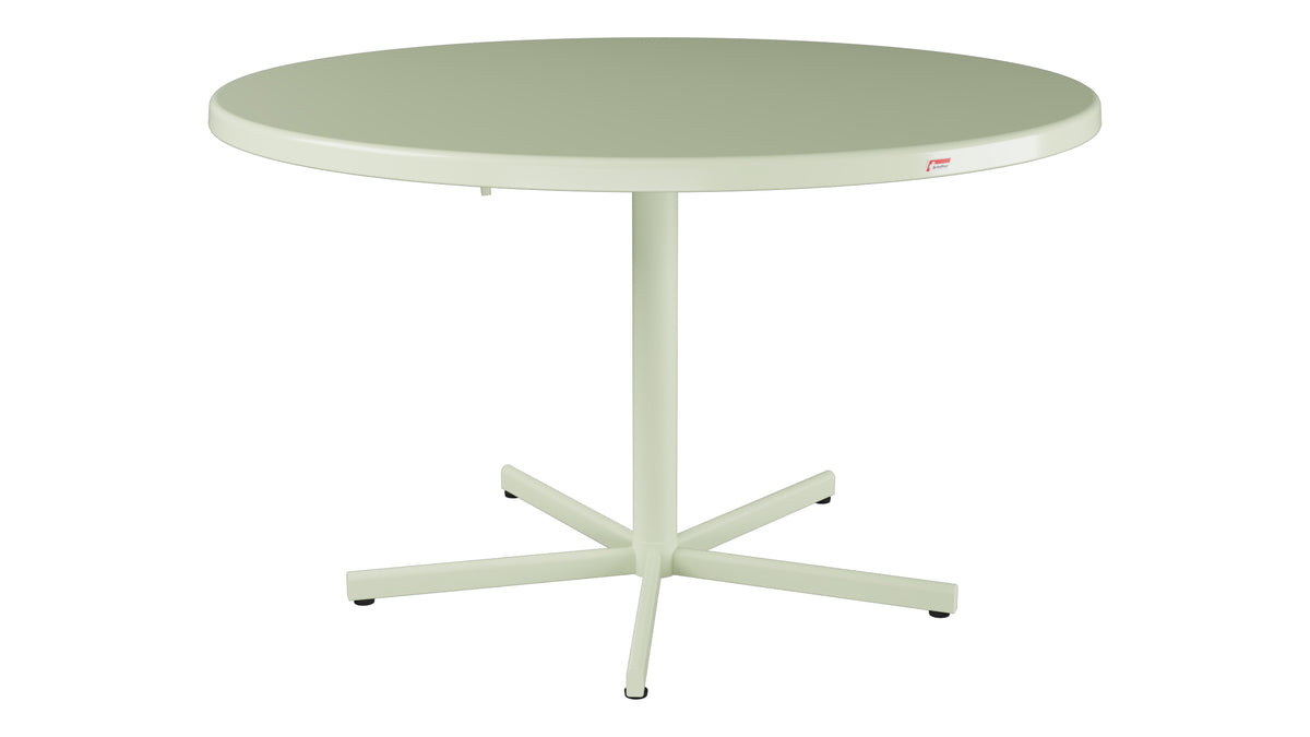 Bodensee Glasfaser-Gartentisch ø120 klappbar in Pastellgrün präsentiert im Onlineshop von KAQTU Design AG. Gartentisch ist von Schaffner