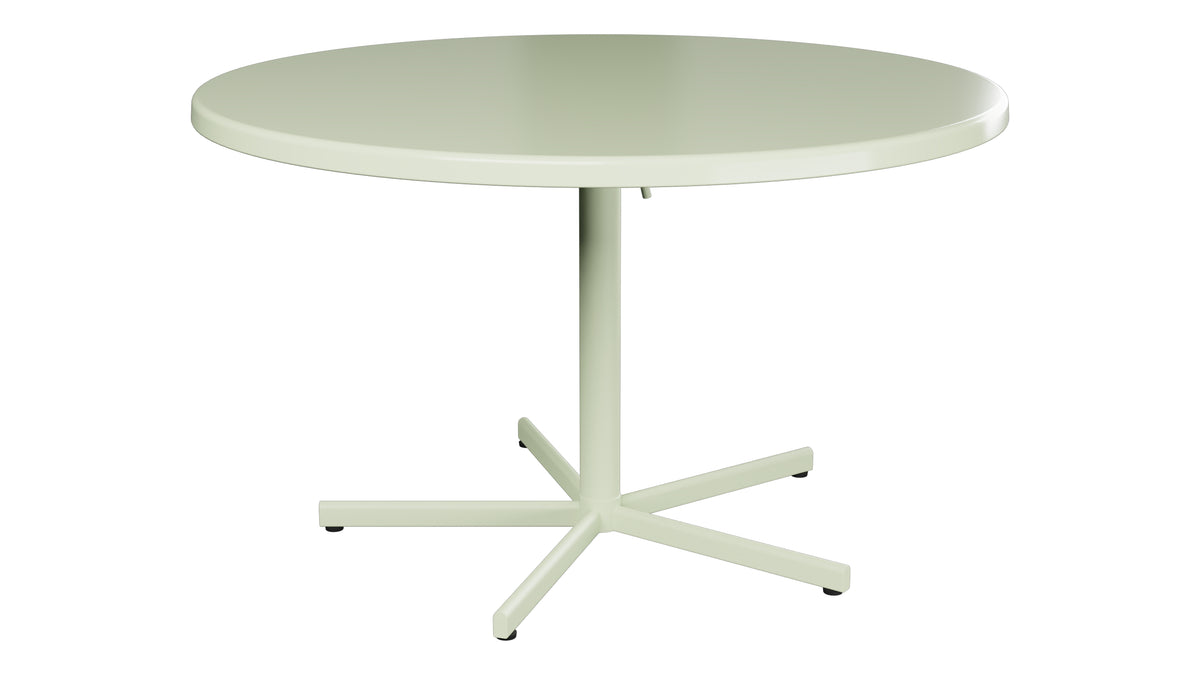 Bodensee Glasfaser-Gartentisch ø120 klappbar in Pastellgrün präsentiert im Onlineshop von KAQTU Design AG. Gartentisch ist von Schaffner