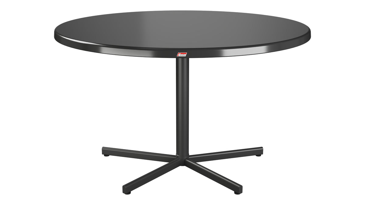 Bodensee Glasfaser-Gartentisch ø120 klappbar in Anthrazit präsentiert im Onlineshop von KAQTU Design AG. Gartentisch ist von Schaffner