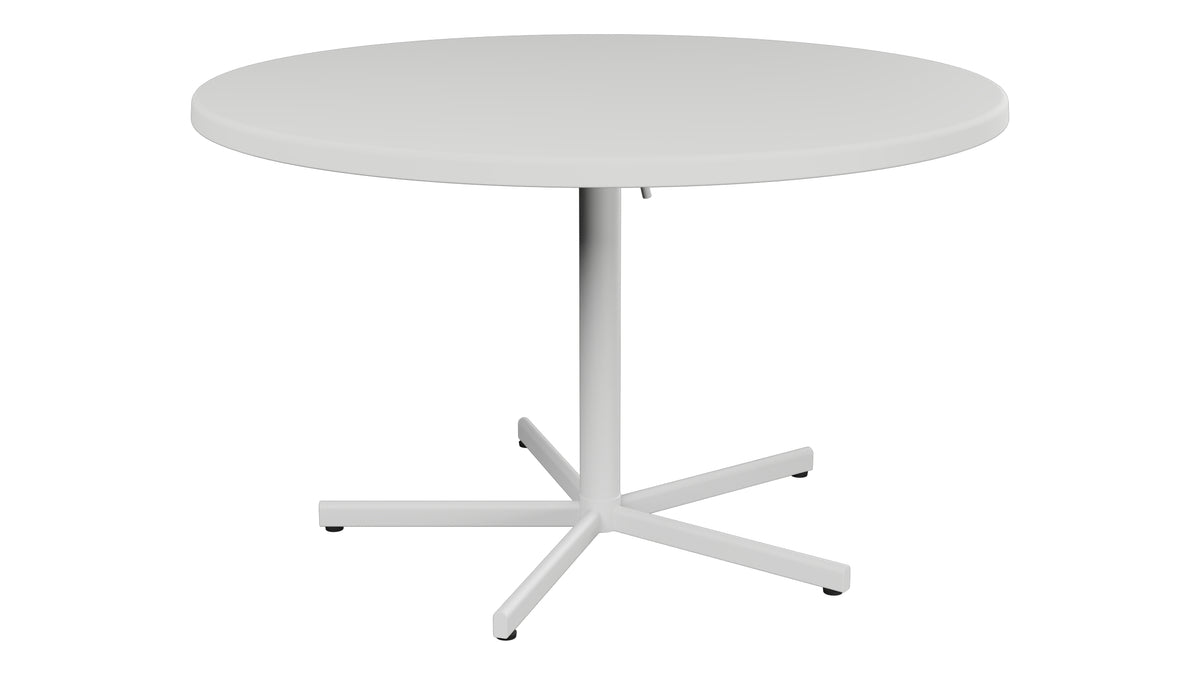 Bodensee Glasfaser-Gartentisch ø120 klappbar in Alusilber präsentiert im Onlineshop von KAQTU Design AG. Gartentisch ist von Schaffner
