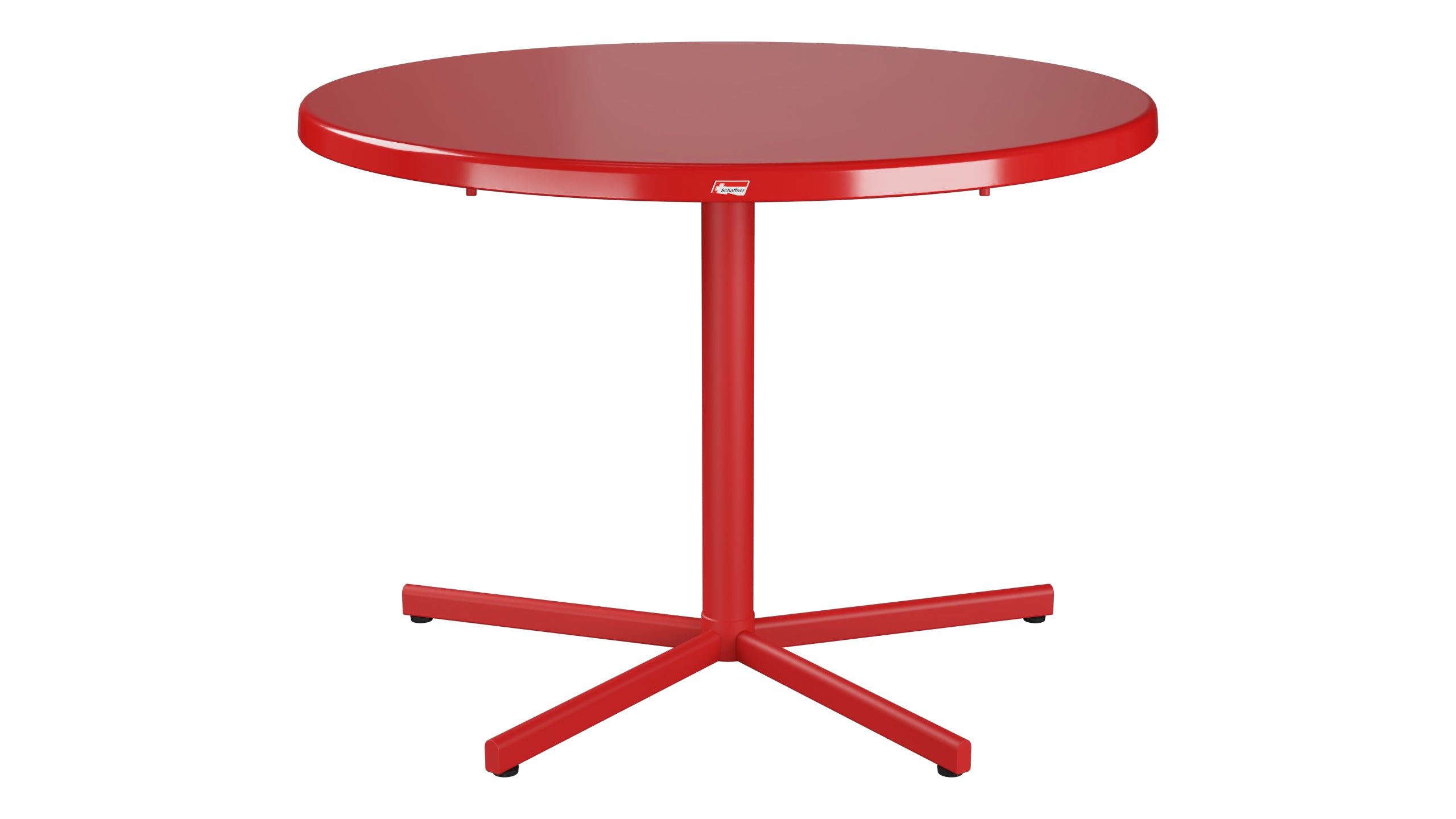 Bodensee Glasfaser-Gartentisch ø100 klappbar in Rot präsentiert im Onlineshop von KAQTU Design AG. Gartentisch ist von Schaffner