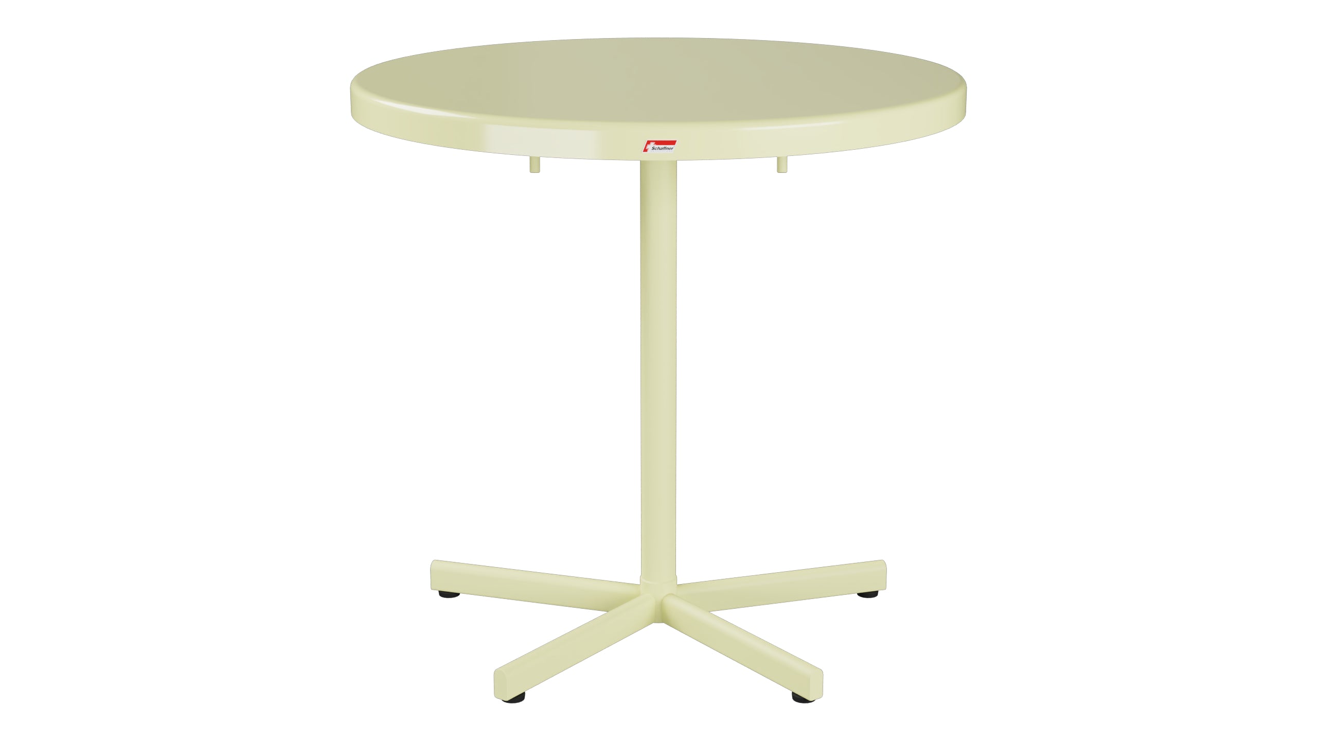 Bodensee Glasfaser-Gartentisch ø75 klappbar in Buchsbaumgelb präsentiert im Onlineshop von KAQTU Design AG. Gartentisch ist von Schaffner