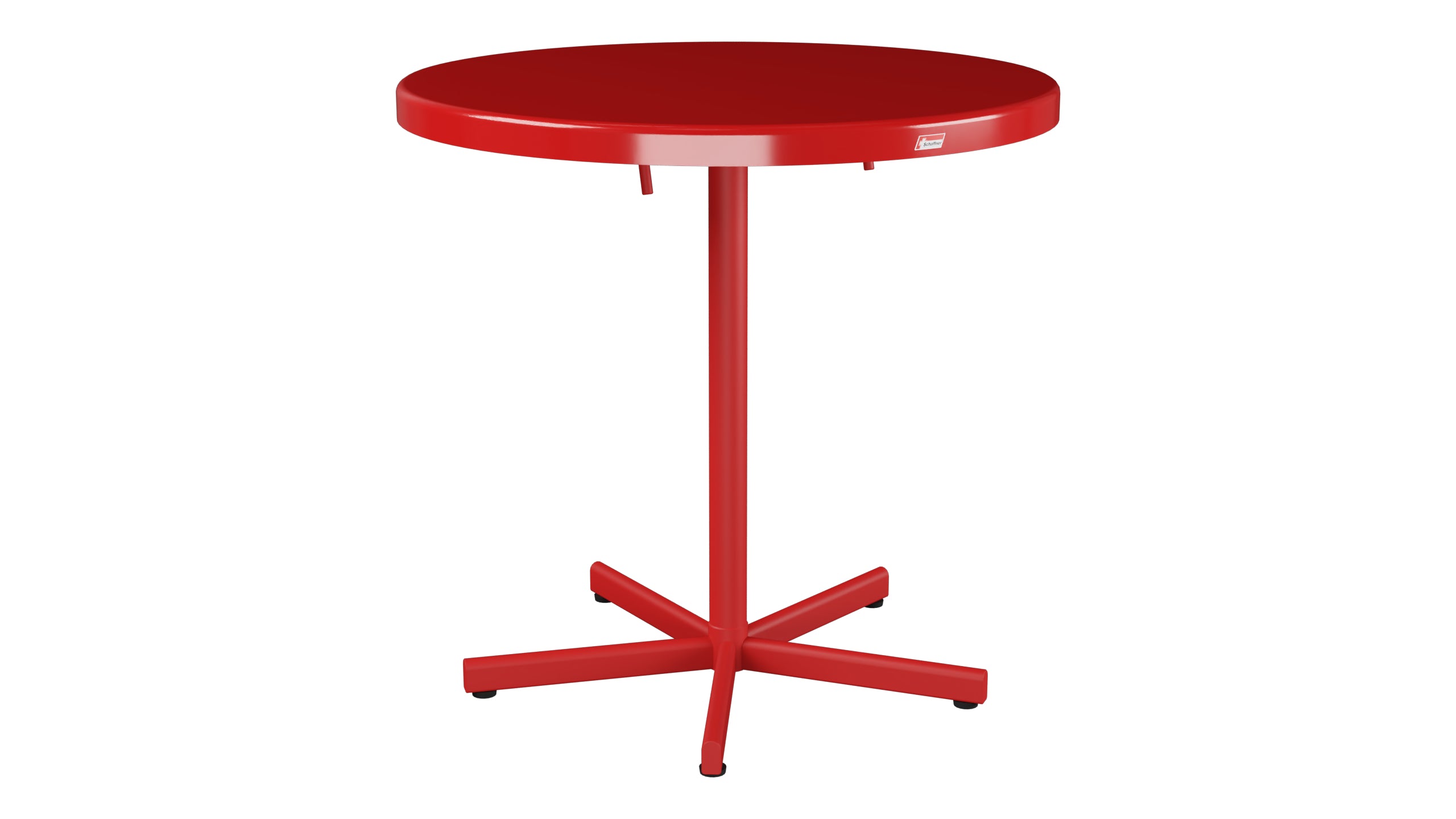 Bodensee Glasfaser-Gartentisch ø75 klappbar in Rot präsentiert im Onlineshop von KAQTU Design AG. Gartentisch ist von Schaffner