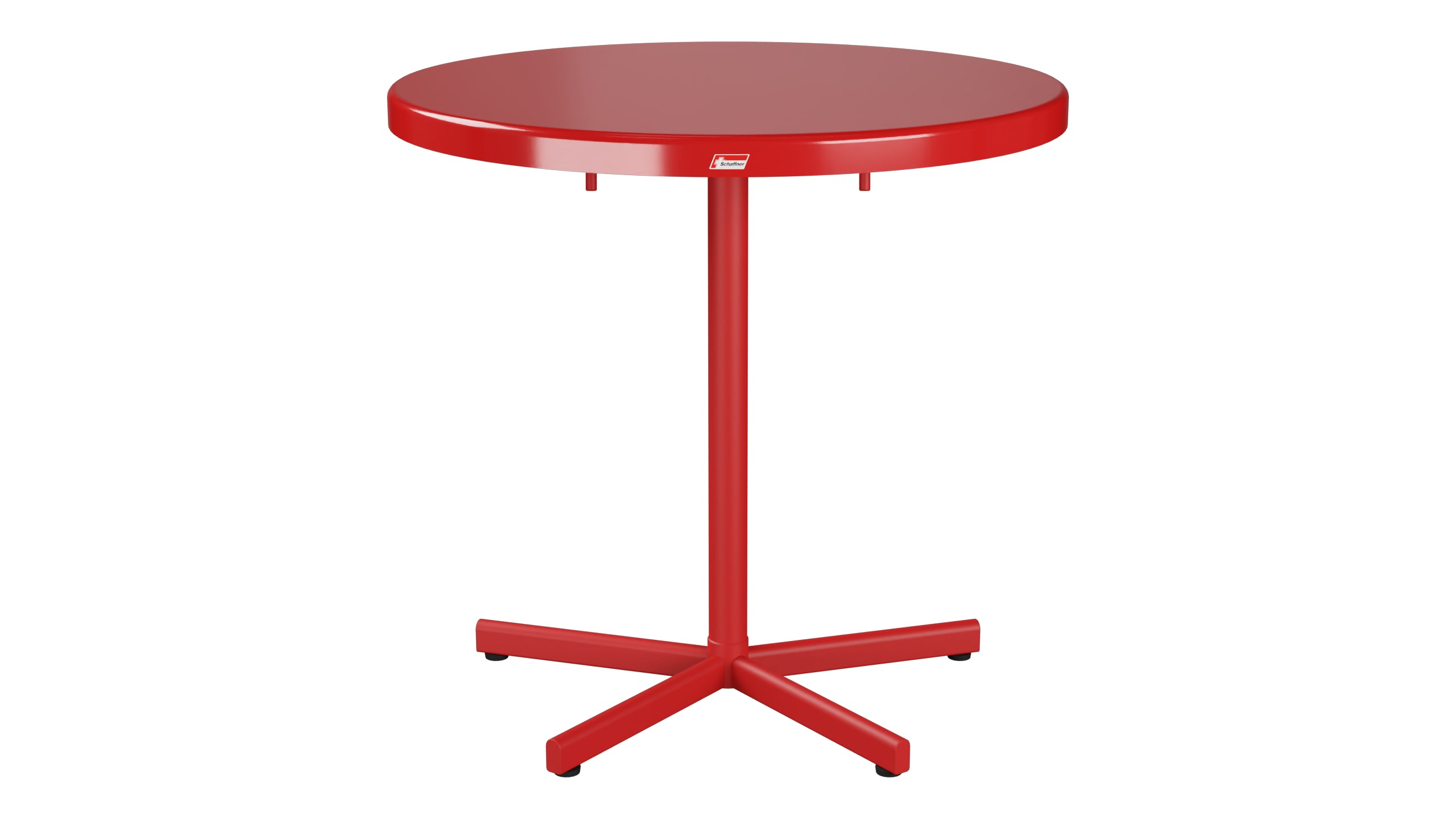 Bodensee Glasfaser-Gartentisch ø75 klappbar in Rot präsentiert im Onlineshop von KAQTU Design AG. Gartentisch ist von Schaffner