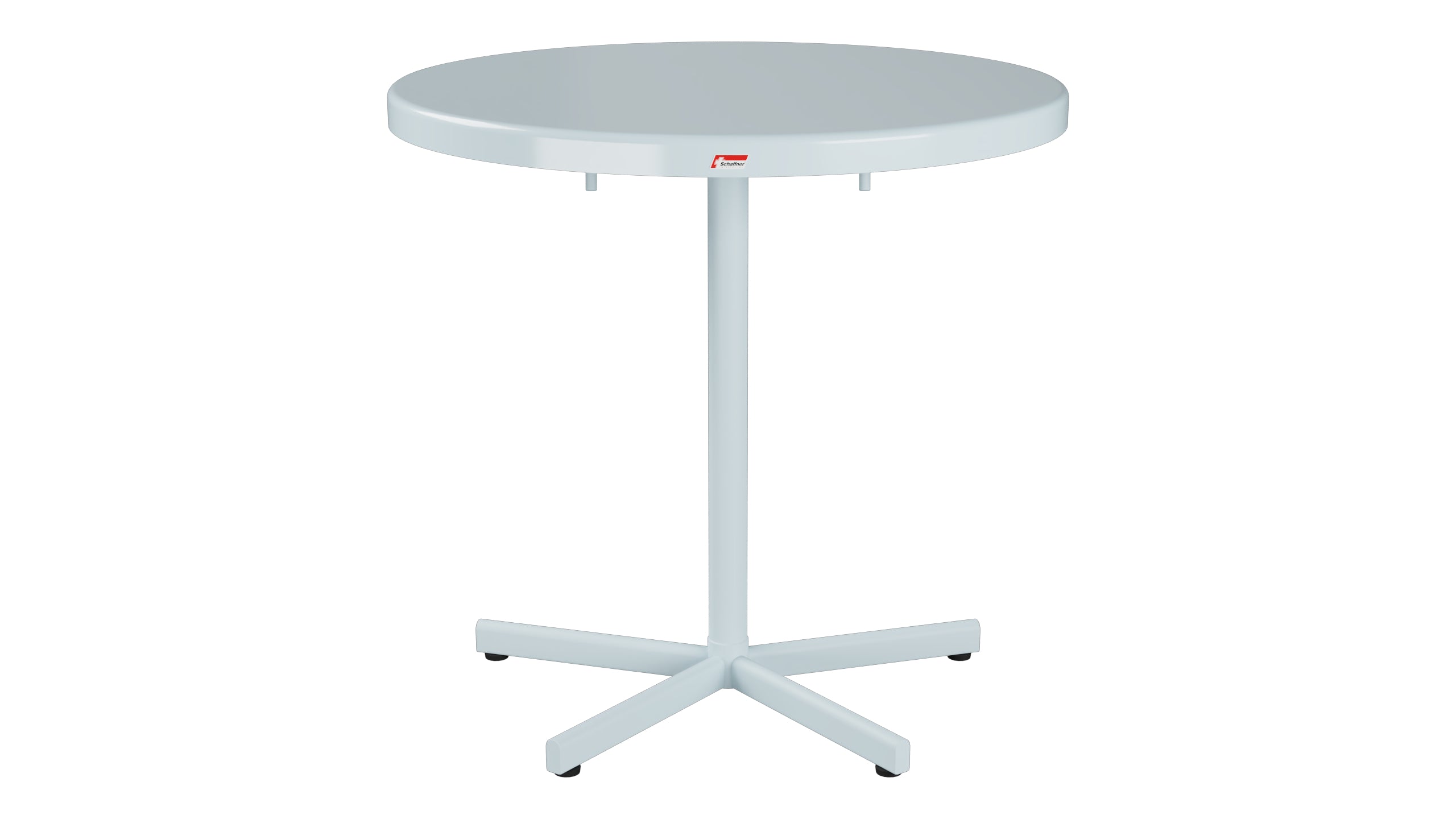 Bodensee Glasfaser-Gartentisch ø75 klappbar in Pastellblau präsentiert im Onlineshop von KAQTU Design AG. Gartentisch ist von Schaffner