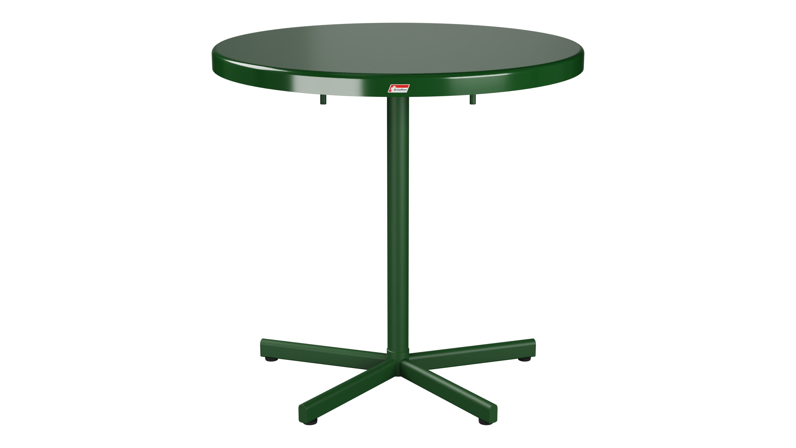 Bodensee Glasfaser-Gartentisch ø75 klappbar in Tannengrün präsentiert im Onlineshop von KAQTU Design AG. Gartentisch ist von Schaffner