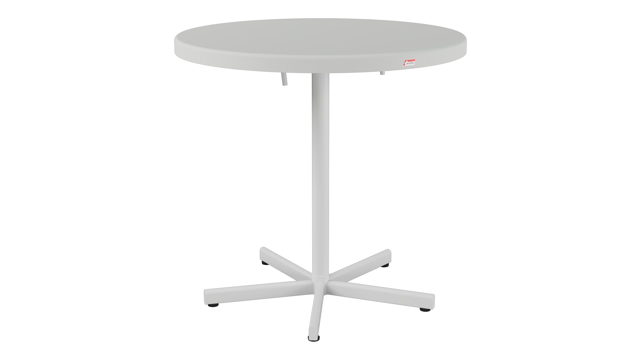 Bodensee Glasfaser-Gartentisch ø75 klappbar in Alusilber präsentiert im Onlineshop von KAQTU Design AG. Gartentisch ist von Schaffner