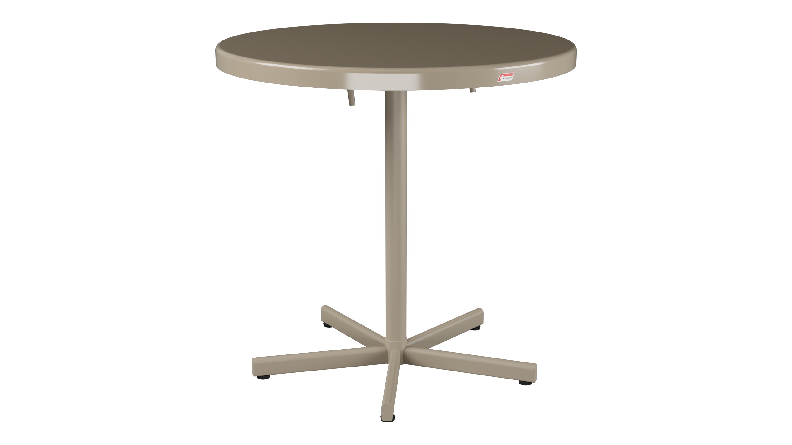 Bodensee Glasfaser-Gartentisch ø75 klappbar in Champagner präsentiert im Onlineshop von KAQTU Design AG. Gartentisch ist von Schaffner