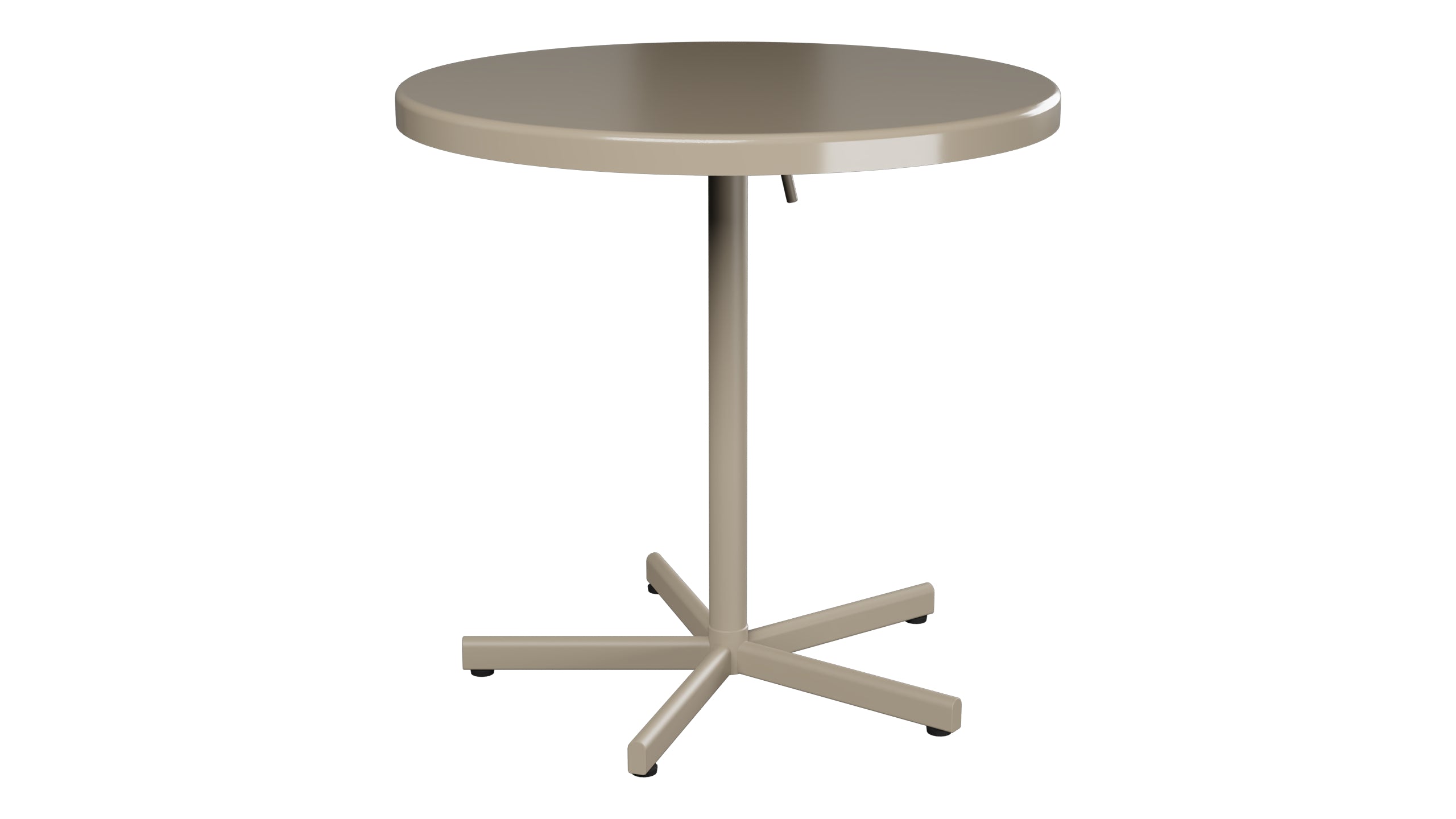 Bodensee Glasfaser-Gartentisch ø75 klappbar in Champagner präsentiert im Onlineshop von KAQTU Design AG. Gartentisch ist von Schaffner