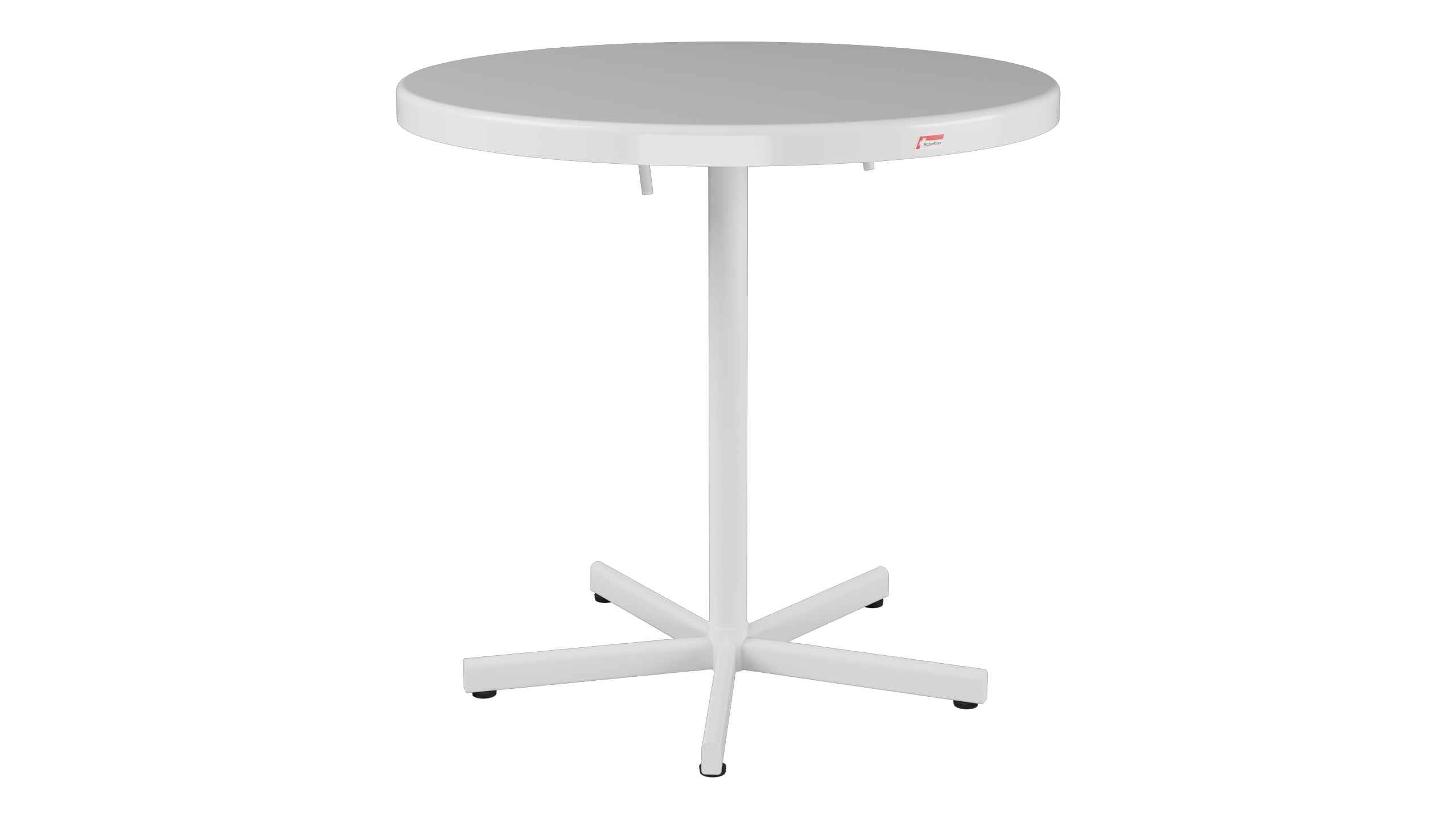 Bodensee Glasfaser-Gartentisch ø75 klappbar in Weiss präsentiert im Onlineshop von KAQTU Design AG. Gartentisch ist von Schaffner