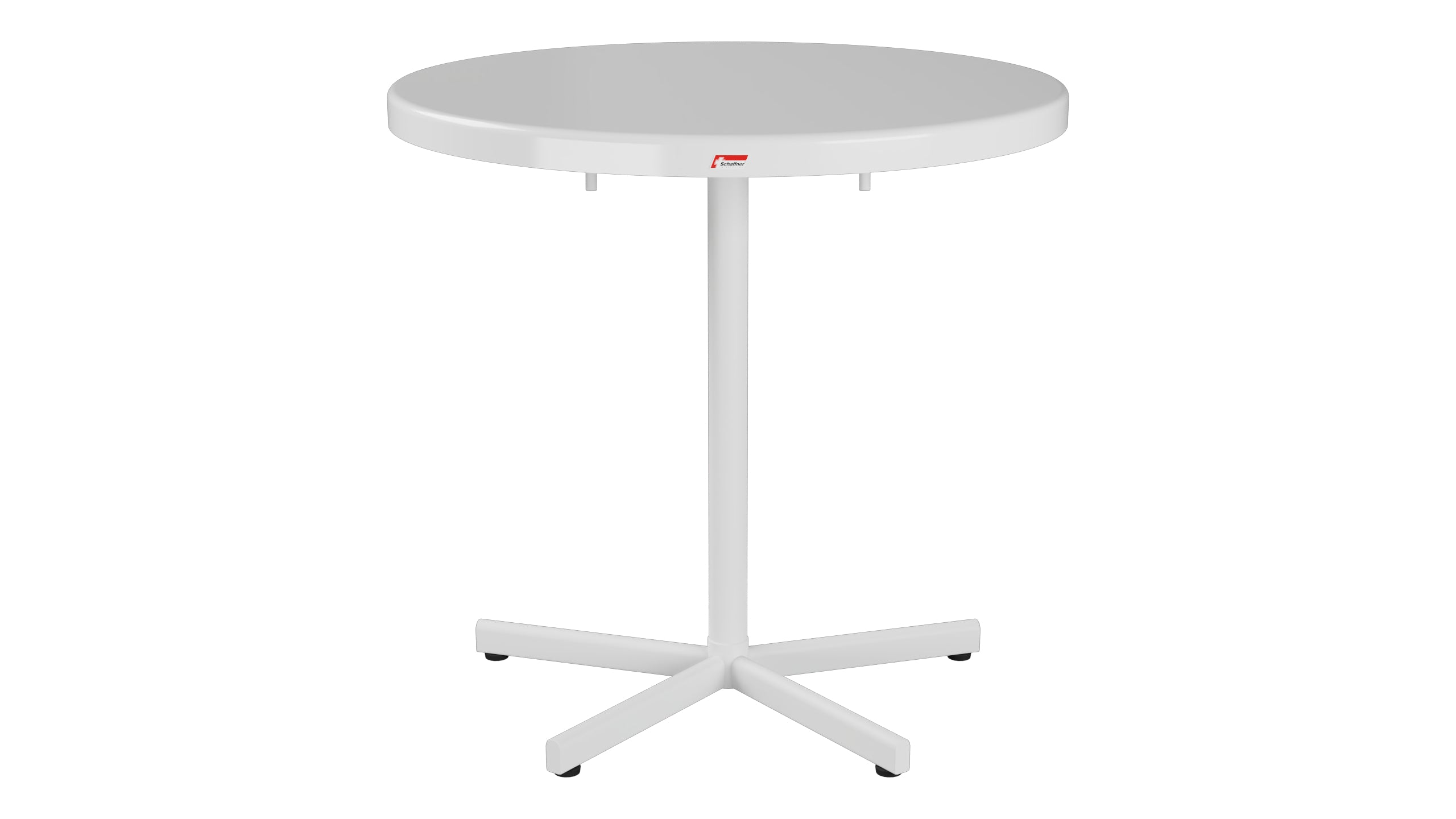 Bodensee Glasfaser-Gartentisch ø75 klappbar in Weiss präsentiert im Onlineshop von KAQTU Design AG. Gartentisch ist von Schaffner