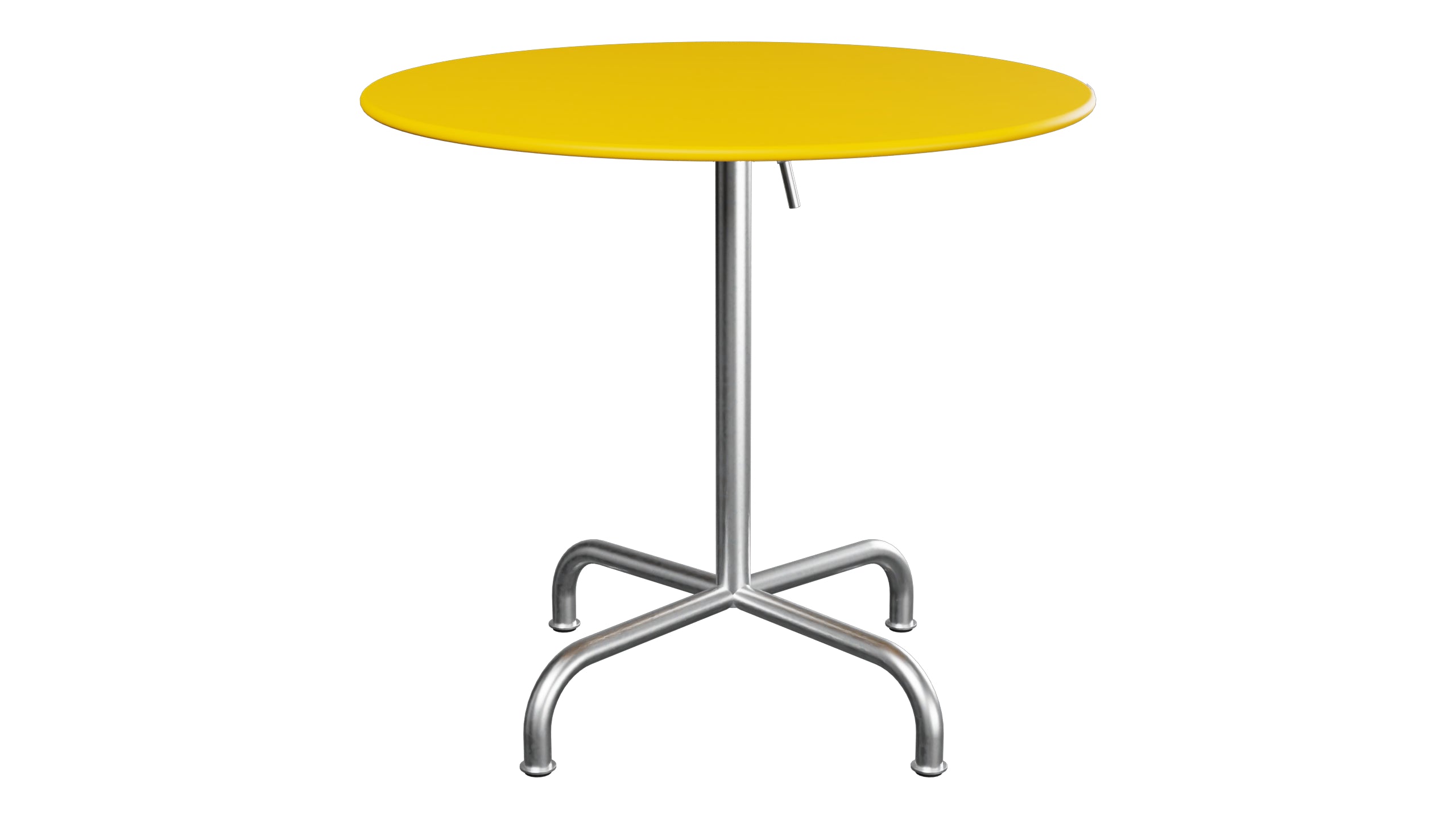 Rigi Metall-Gartentisch ø80 klappbar in Gelb präsentiert im Onlineshop von KAQTU Design AG. Gartentisch ist von Schaffner