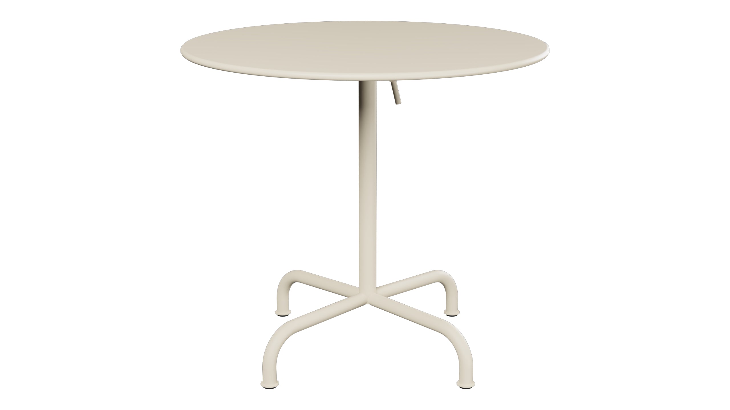 Rigi Metall-Gartentisch ø80 klappbar in Pastellsand präsentiert im Onlineshop von KAQTU Design AG. Gartentisch ist von Schaffner