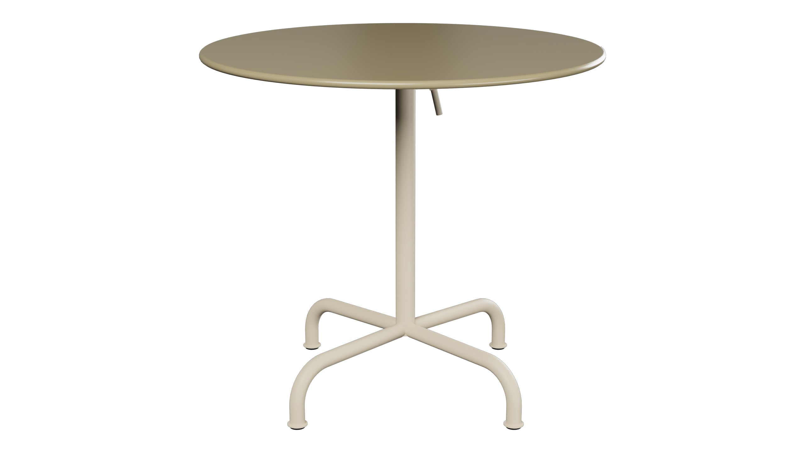 Rigi Metall-Gartentisch ø80 klappbar in Champagner präsentiert im Onlineshop von KAQTU Design AG. Gartentisch ist von Schaffner