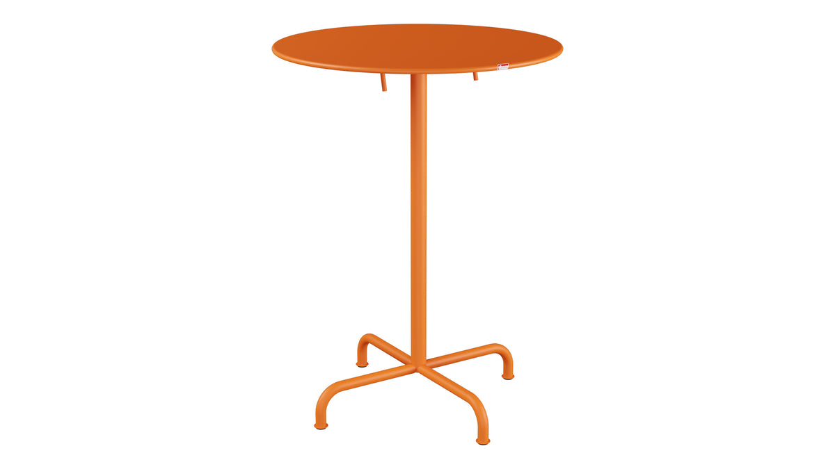 Rigi Metall-Stehtisch Outdoor ø80 / 110 klappbar  in Orange präsentiert im Onlineshop von KAQTU Design AG. Hochtisch Outdoor ist von Schaffner