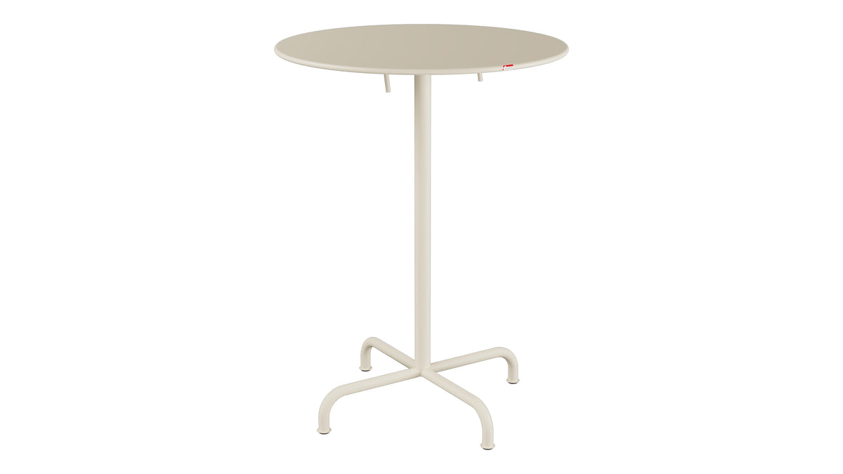Rigi Metall-Stehtisch Outdoor ø80 / 110 klappbar  in Pastellsand präsentiert im Onlineshop von KAQTU Design AG. Hochtisch Outdoor ist von Schaffner