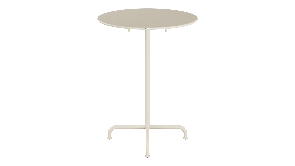 Rigi Metall-Stehtisch Outdoor ø80 / 110 klappbar  in Pastellsand präsentiert im Onlineshop von KAQTU Design AG. Hochtisch Outdoor ist von Schaffner
