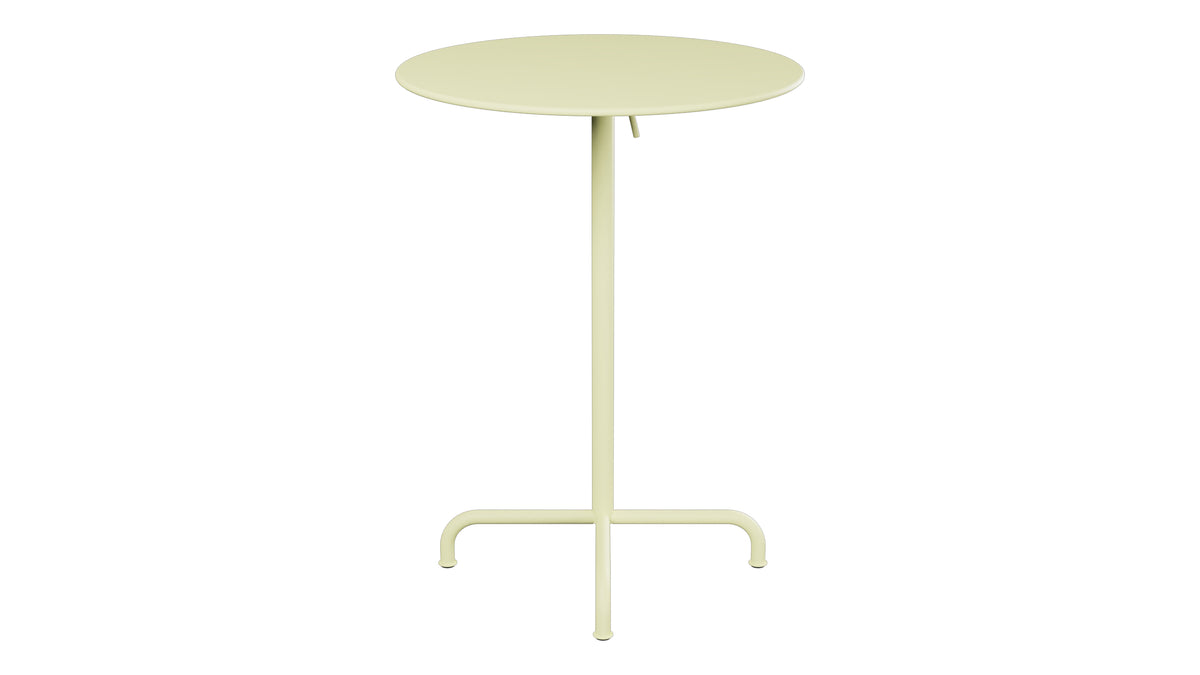 Rigi Metall-Stehtisch Outdoor ø80 / 110 klappbar  in Buchsbaumgelb präsentiert im Onlineshop von KAQTU Design AG. Hochtisch Outdoor ist von Schaffner