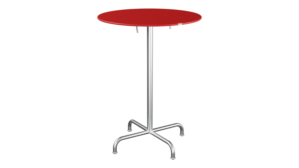 Rigi Metall-Stehtisch Outdoor ø80 / 110 klappbar  in Rot präsentiert im Onlineshop von KAQTU Design AG. Hochtisch Outdoor ist von Schaffner