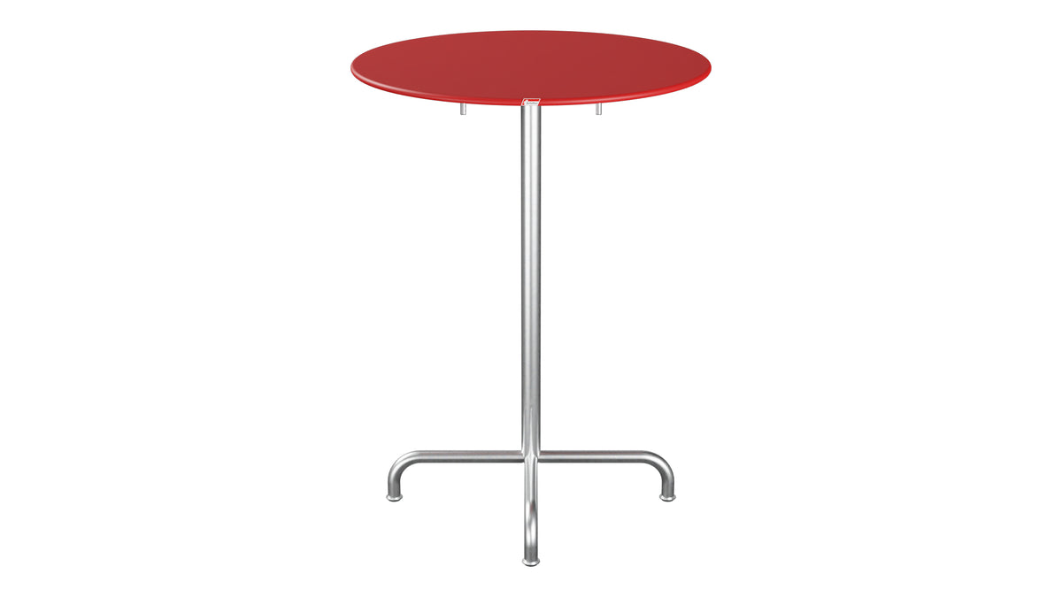Rigi Metall-Stehtisch Outdoor ø80 / 110 klappbar  in Rot präsentiert im Onlineshop von KAQTU Design AG. Hochtisch Outdoor ist von Schaffner