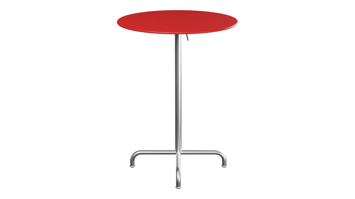 Rigi Metall-Stehtisch Outdoor ø80 / 110 klappbar  in Rot präsentiert im Onlineshop von KAQTU Design AG. Hochtisch Outdoor ist von Schaffner