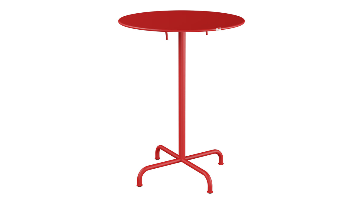 Rigi Metall-Stehtisch Outdoor ø80 / 110 klappbar  in Rot präsentiert im Onlineshop von KAQTU Design AG. Hochtisch Outdoor ist von Schaffner
