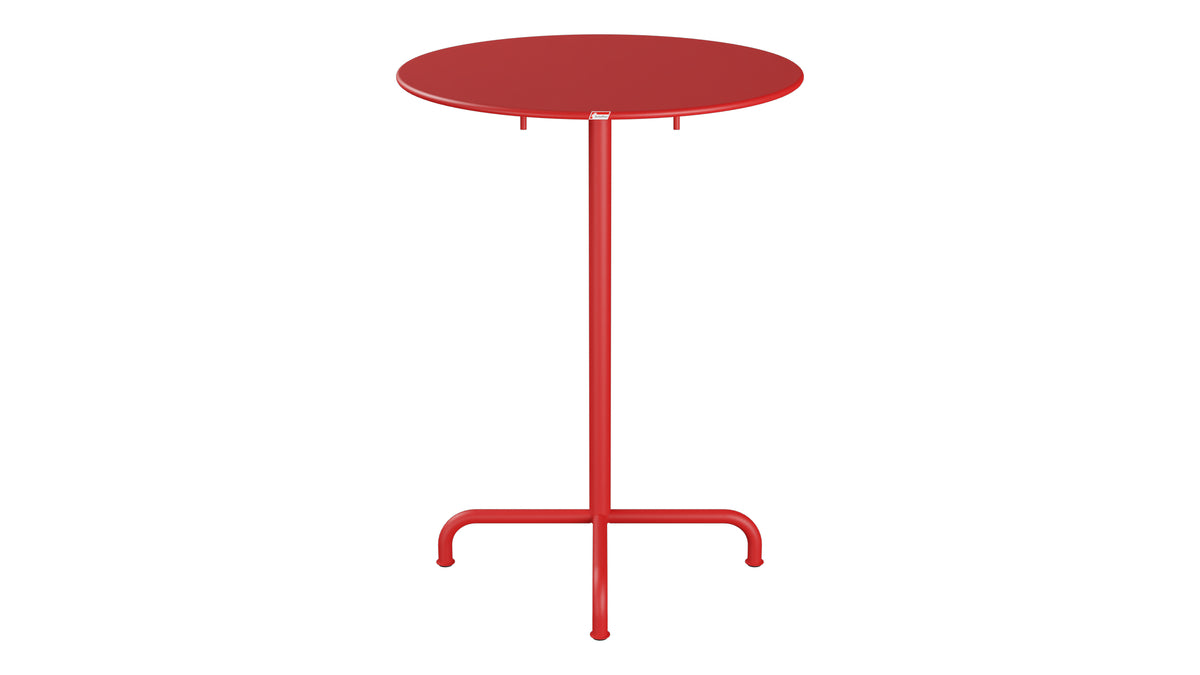 Rigi Metall-Stehtisch Outdoor ø80 / 110 klappbar  in Rot präsentiert im Onlineshop von KAQTU Design AG. Hochtisch Outdoor ist von Schaffner