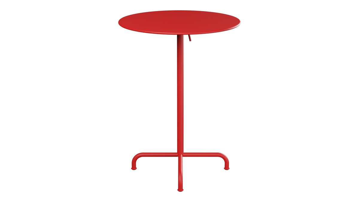 Rigi Metall-Stehtisch Outdoor ø80 / 110 klappbar  in Rot präsentiert im Onlineshop von KAQTU Design AG. Hochtisch Outdoor ist von Schaffner