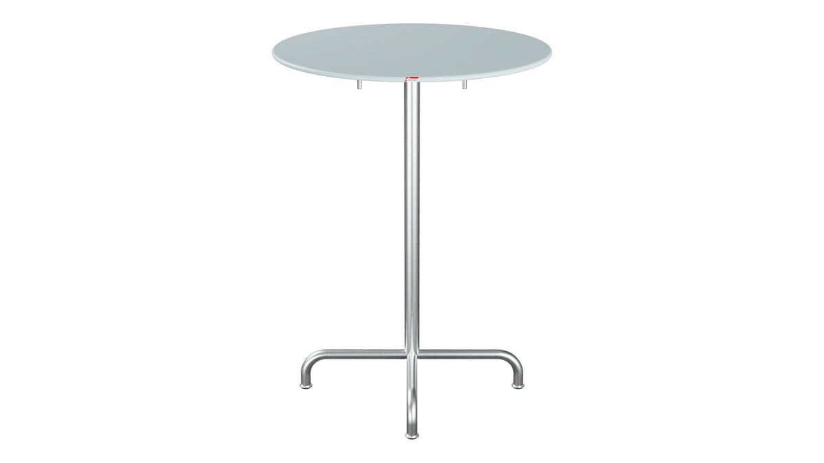 Rigi Metall-Stehtisch Outdoor ø80 / 110 klappbar  in Pastellblau präsentiert im Onlineshop von KAQTU Design AG. Hochtisch Outdoor ist von Schaffner