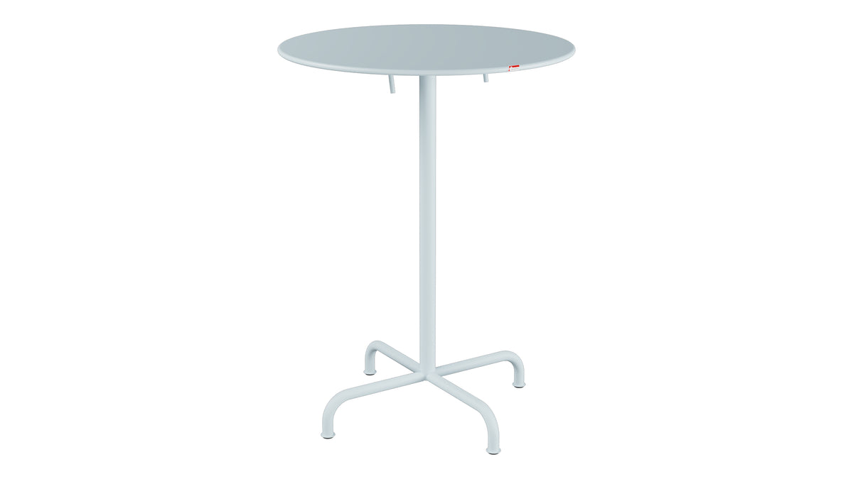 Rigi Metall-Stehtisch Outdoor ø80 / 110 klappbar  in Pastellblau präsentiert im Onlineshop von KAQTU Design AG. Hochtisch Outdoor ist von Schaffner