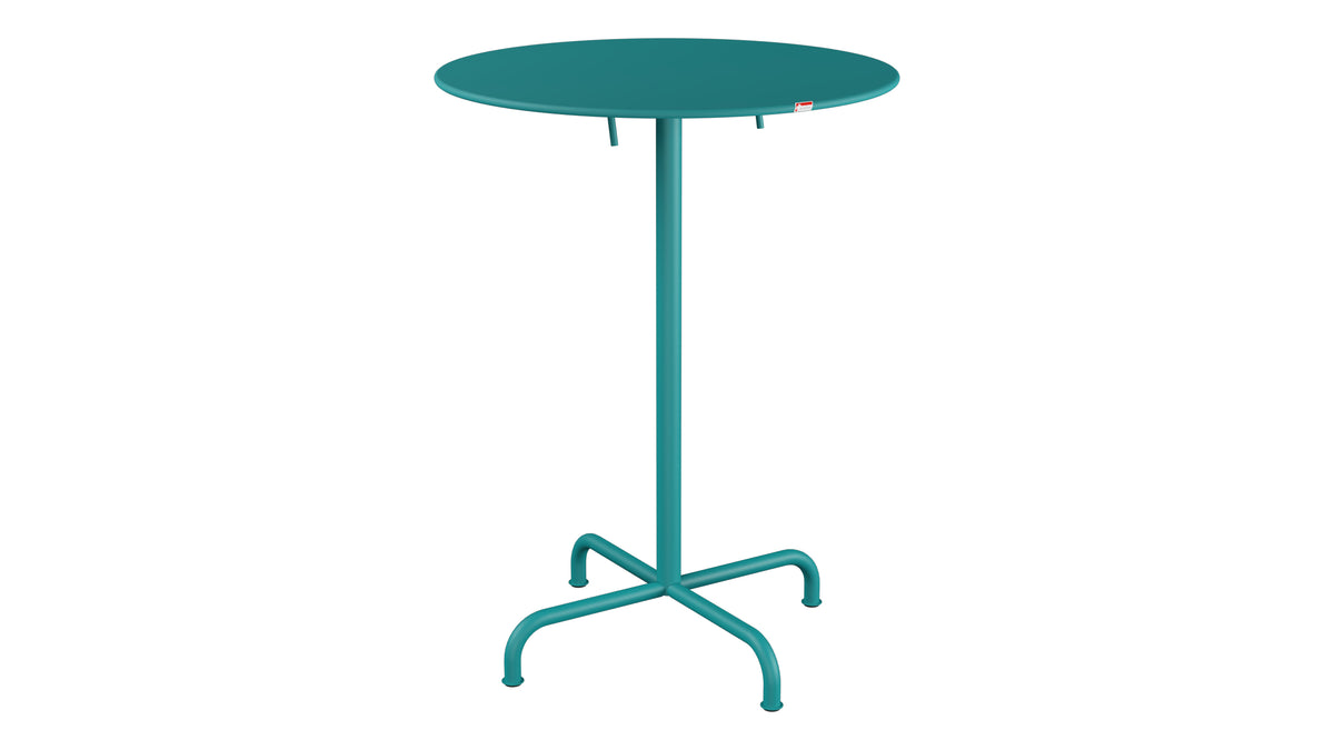 Rigi Metall-Stehtisch Outdoor ø80 / 110 klappbar  in Kaliblau präsentiert im Onlineshop von KAQTU Design AG. Hochtisch Outdoor ist von Schaffner