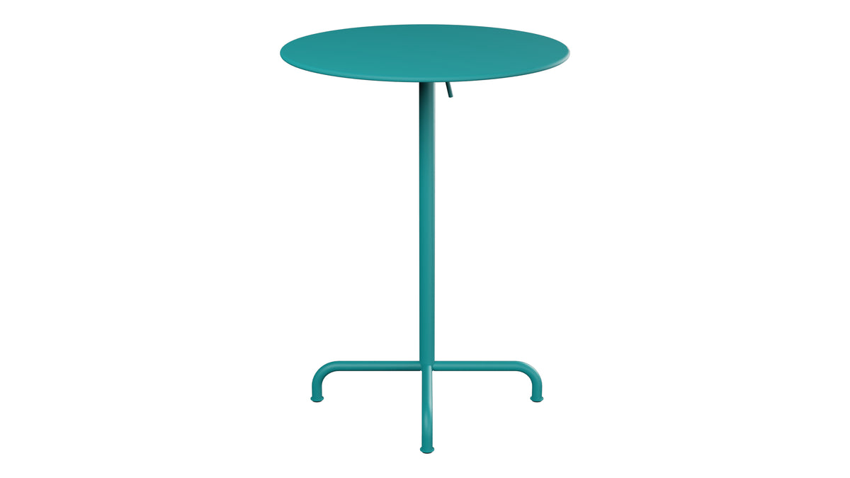Rigi Metall-Stehtisch Outdoor ø80 / 110 klappbar  in Kaliblau präsentiert im Onlineshop von KAQTU Design AG. Hochtisch Outdoor ist von Schaffner