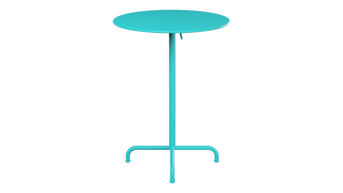 Rigi Metall-Stehtisch Outdoor ø80 / 110 klappbar  in Türkis präsentiert im Onlineshop von KAQTU Design AG. Hochtisch Outdoor ist von Schaffner