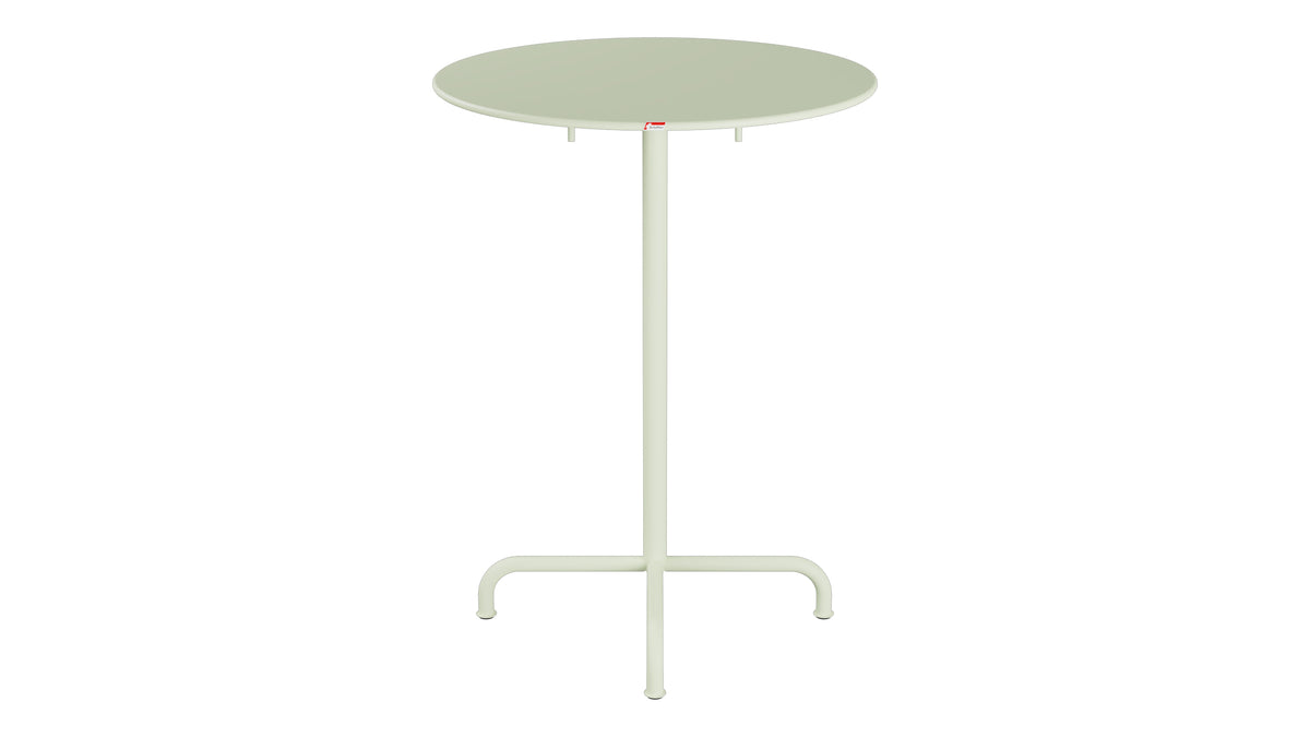 Rigi Metall-Stehtisch Outdoor ø80 / 110 klappbar  in Pastellgrün präsentiert im Onlineshop von KAQTU Design AG. Hochtisch Outdoor ist von Schaffner