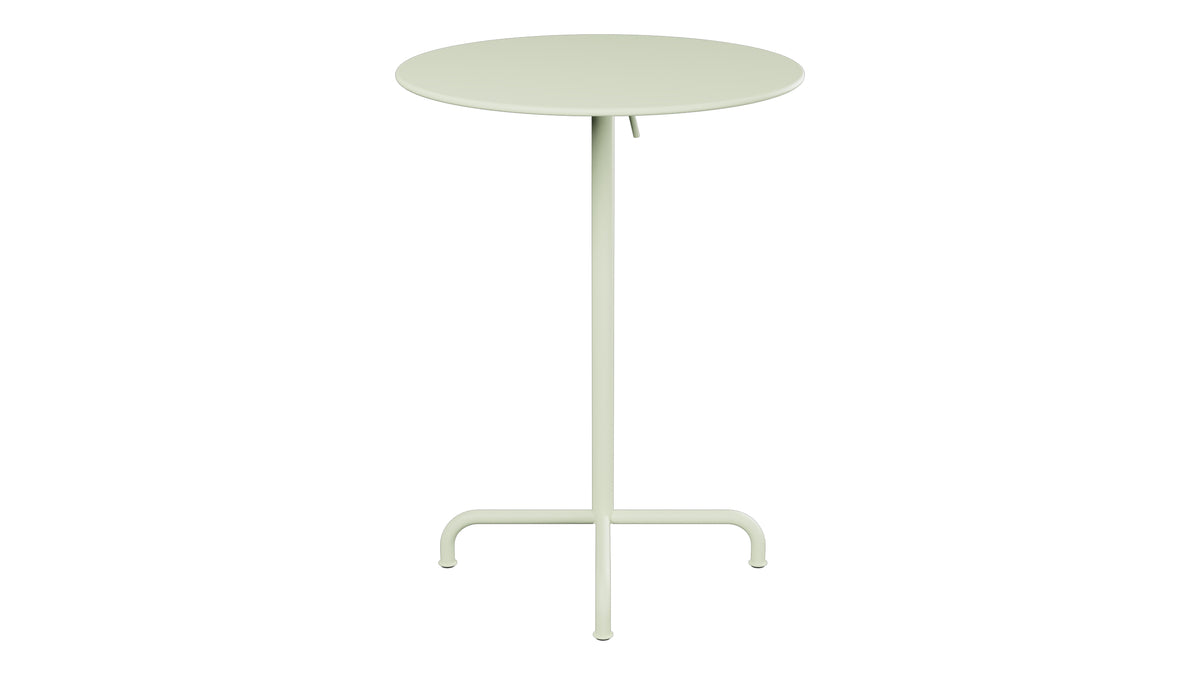 Rigi Metall-Stehtisch Outdoor ø80 / 110 klappbar  in Pastellgrün präsentiert im Onlineshop von KAQTU Design AG. Hochtisch Outdoor ist von Schaffner