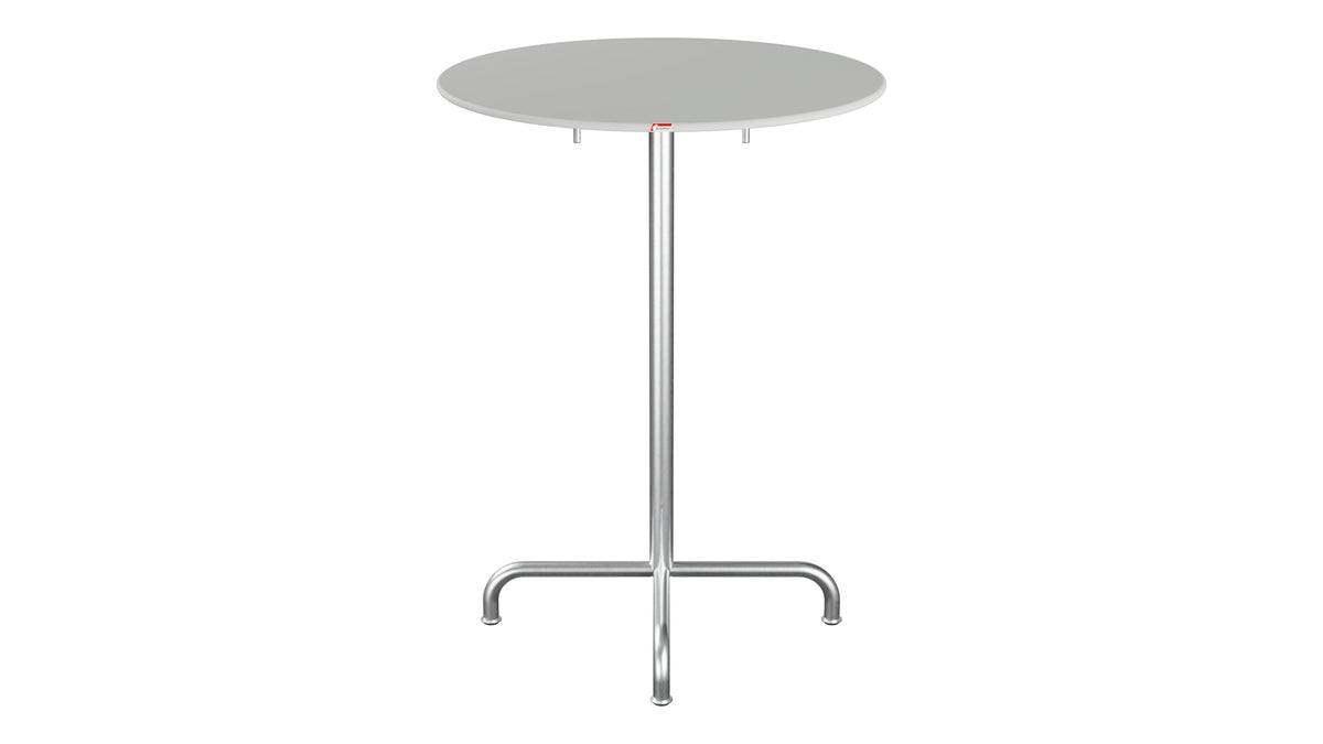 Rigi Metall-Stehtisch Outdoor ø80 / 110 klappbar  in Alusilber präsentiert im Onlineshop von KAQTU Design AG. Hochtisch Outdoor ist von Schaffner