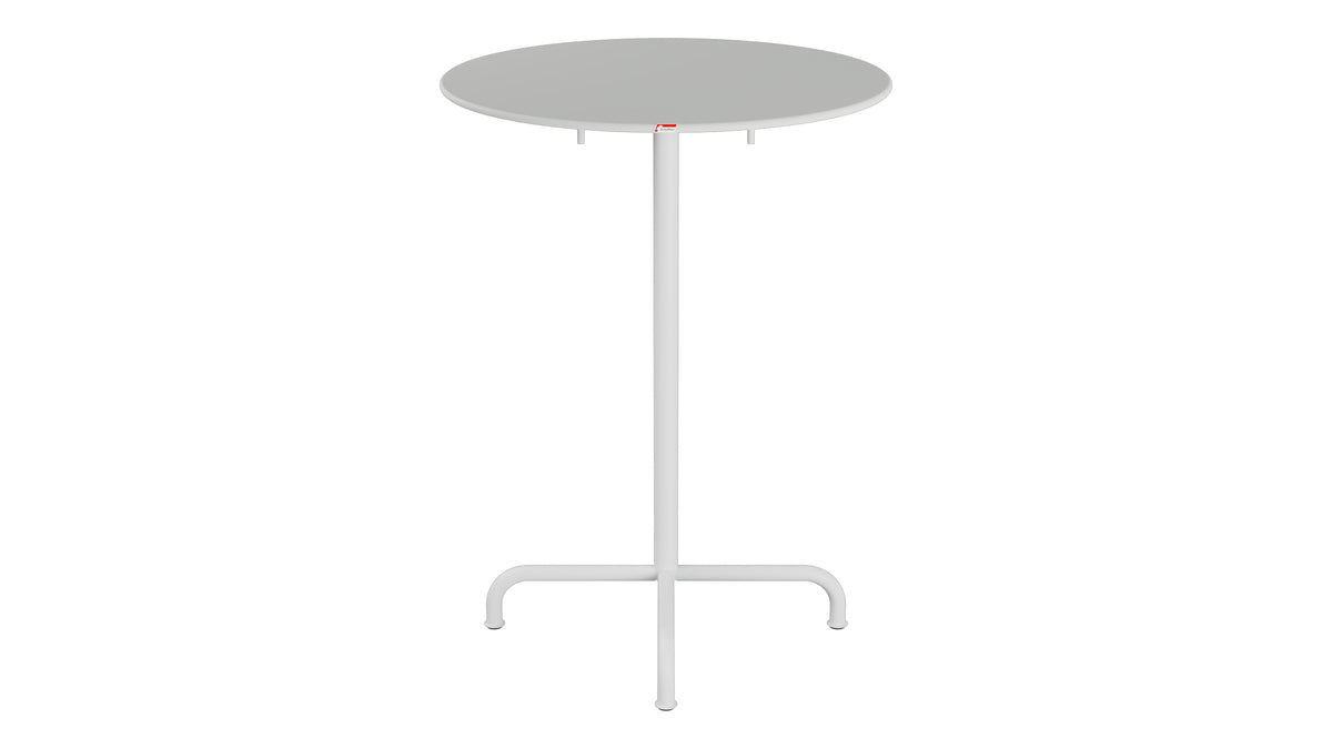 Rigi Metall-Stehtisch Outdoor ø80 / 110 klappbar  in Alusilber präsentiert im Onlineshop von KAQTU Design AG. Hochtisch Outdoor ist von Schaffner